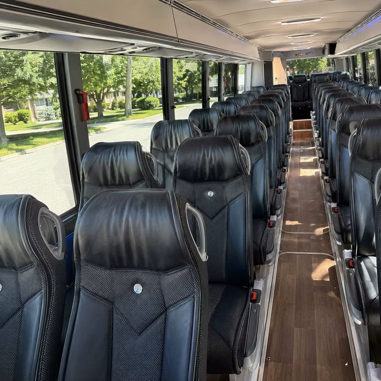 ann arbor charter bus interior