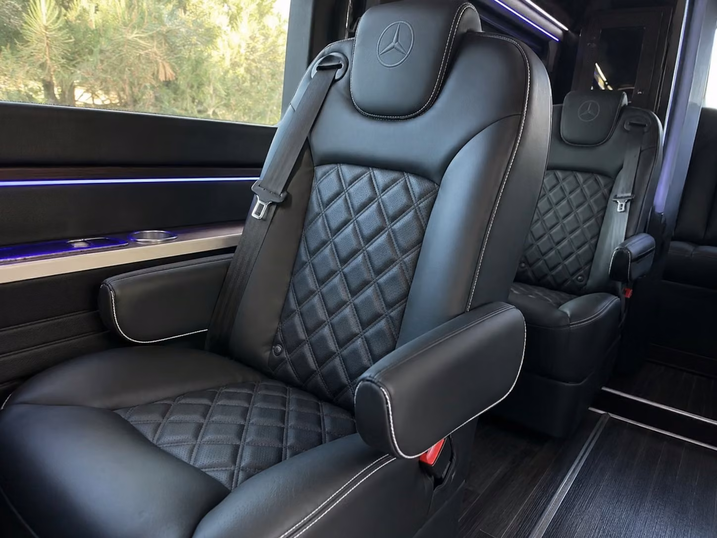 sprinter van with driver inside